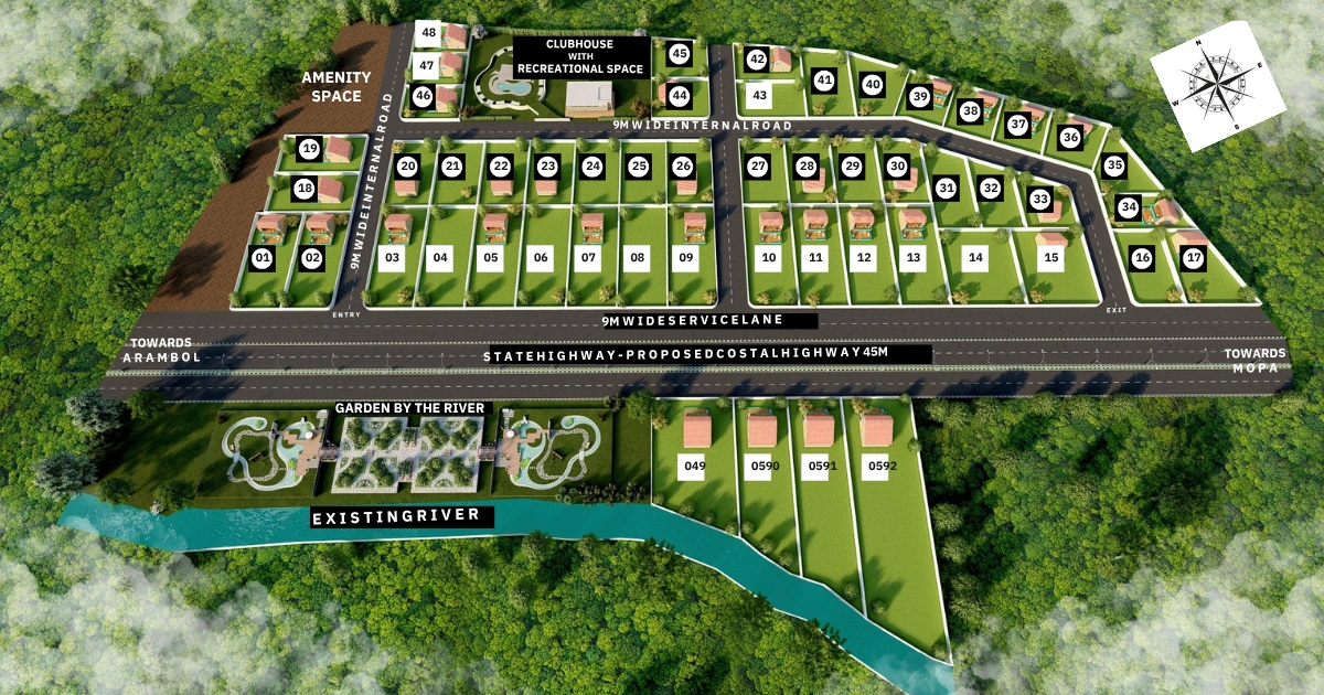 Villa &Amp; Commercial Plots For Sale Near Mopa Airport Goa At Satarda - Govind Vatika Project layout | at govind vatika villa and commercial plots